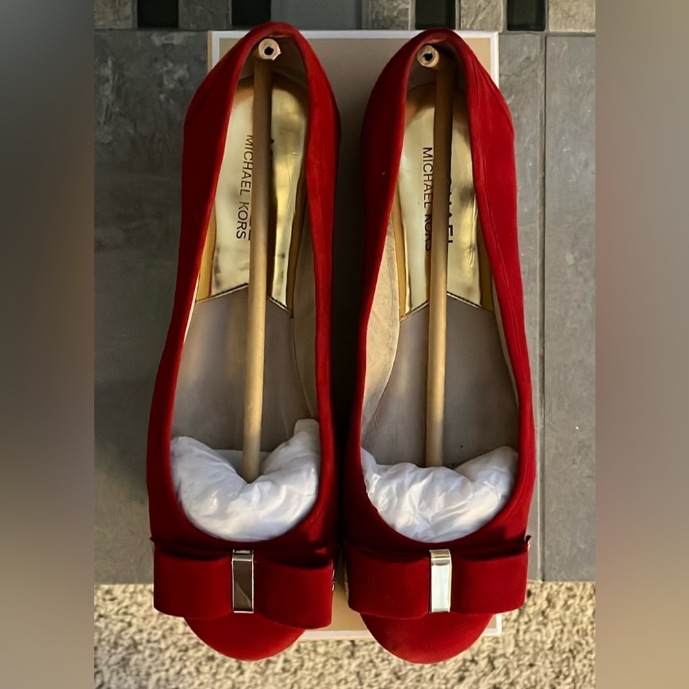 Michael Kors Kiera Suede Ballet Flat, Red